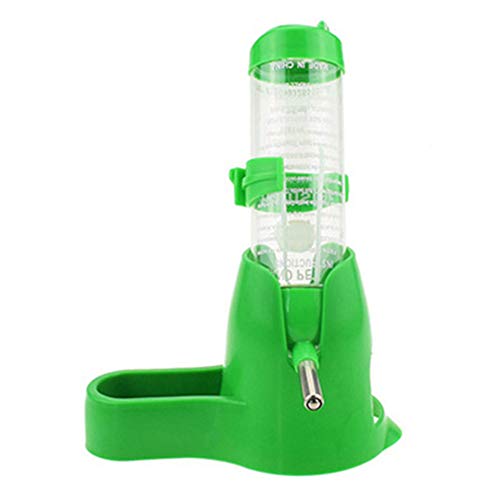 CUSROS 3-in-1 Wasserspender für Hamster, Eichhörnchen, Wasserbrunnen für Haustiere, 80/125 ml, Grün, Einheitsgröße von CUSROS