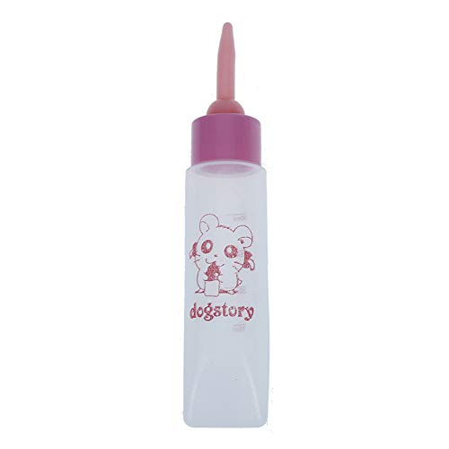 CUSROS 30 ml Hamster Kaninchen lange Nippel Fütterung Milch Flasche Trinkspender Wasserspender Wasserbrunnen Drinkwell Haustierversorgung rosa kurze Nippel von CUSROS