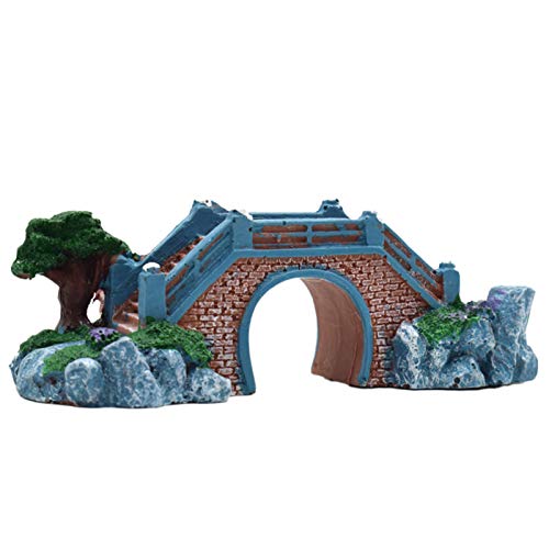 CUSROS Aquarium Landschaft, Kreative Aquarium Landschaft Künstliche Aquarium Ornament Harz Gefälschte Brücke Steingarten Ornament Für Fishbowl # 1 Einheitsgröße von CUSROS