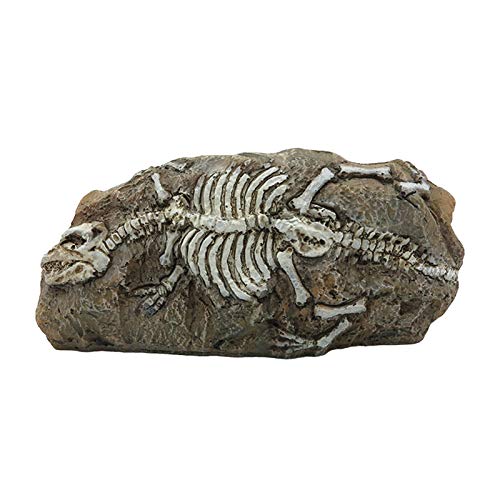 CUSROS Aquarium Ornament Simulation, Turtle Reptile Lizard Aquarium Landschaft Künstliche Aquarium Ornament, Höhlenharz Dinosaurier Fossil Aquarium Dekoration Für Fishbowl # 1 EIN von CUSROS