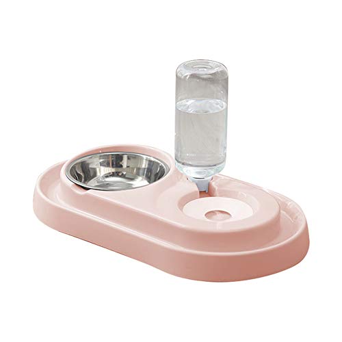 CUSROS Automatischer 500 ml Wasserspender, Katzen- und Hundefutter-Futterspender Trinknapf Wasserspender Wasserbrunnen Drinkwell Haustierbedarf Rosa Einheitsgröße von CUSROS