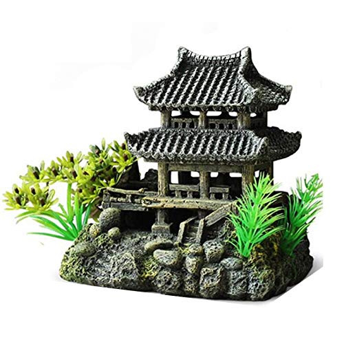 CUSROS Harz Simulation Haus Modell Aquarium Dekoration, Aquarium Landschaft Künstliche Aquarium Ornament Aquarium Landschaft Ornament # 1 B. von CUSROS