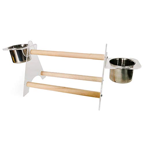 CUSROS Holzpapagei Stehbarsch Bar Climbing Water Food Feeder Bowl Vogel Dreieck Spielzeug Für Zuhause Außerhalb Haustier Geschenk Holz 1 von CUSROS