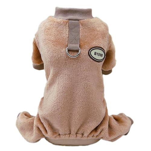 CUSROS Hunde-Overall, Haustier-Overall, modische Hunde-Winterkleidung mit Traktionsring, bequemer vierbeiniger Haustier-Body für gemütliche Haustiere, Haustier-Overall Khaki XL von CUSROS