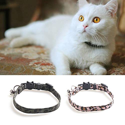 CUSROS Katzenhalsband Praktische Abnehmbare Stoff Katzenhalsband Mit Glocke Für Haustiere Dekoration Geschenk Braun B. von CUSROS