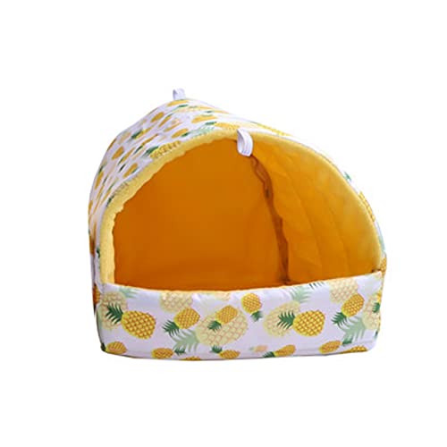 CUSROS Kleines Haustier Baumwolle Nest Hamster Warm Nest Kleine Haustier Tier Bett Guinea Schwein Hamster Nest Igele Maus Chinchilla Guinea Habitat Mini Nest Haustierbedarf Gelb S von CUSROS