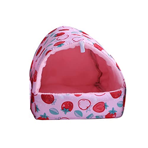 CUSROS Kleines Haustier Baumwolle Nest Hamster Warm Nest Kleine Haustier Tier Bett Guinea Schwein Hamster Nest Igele Maus Chinchilla Guinea Habitat Mini Nest Haustierbedarf Rosa M. von CUSROS