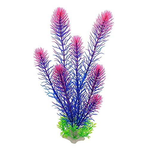 CUSROS Künstliche Kunststoff-Wasserpflanzen, Aquatics Simulation Grass, Kunststoff-Künstliche Aquarienpflanzen Für Die Dekoration Von Aquarien Lila Einheitsgröße von CUSROS