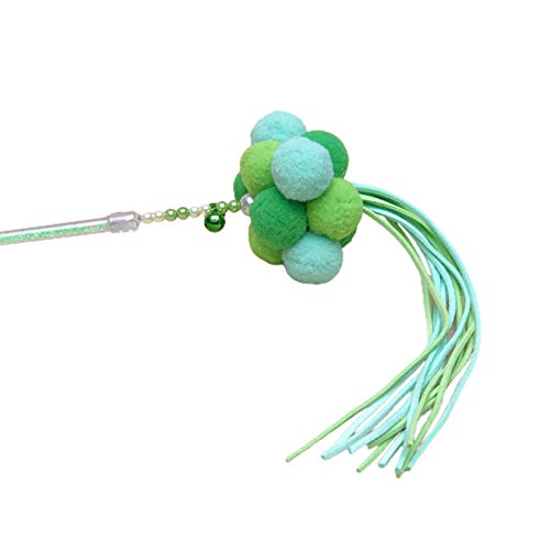 CUSROS Manuelle Cat Stick Interactive Pompom Quaste Teasing Wand Training Kauspielzeug Geschenk Für Ihr Haustier #3 Einheitsgröße von CUSROS