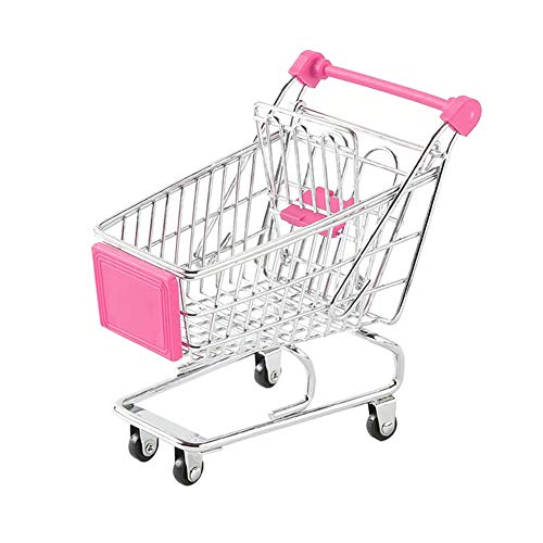 CUSROS Mini Cute Cart Trolley Kleines Haustier Vogel Papagei Kaninchen Hamster Käfig Spielt Spielzeug Geschenk Für Vögel Rosenrot Einheitsgröße von CUSROS