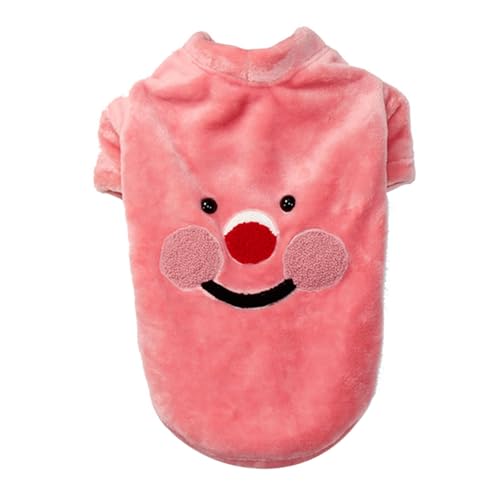 CUSROS Weiche, Bequeme Hunde-Sweatshirt-Shirts, warme Flanell-Haustierkleidung mit einzigartigem gesticktem Design-Pullover für gemütlichen Winter-Stil Rosa B von CUSROS