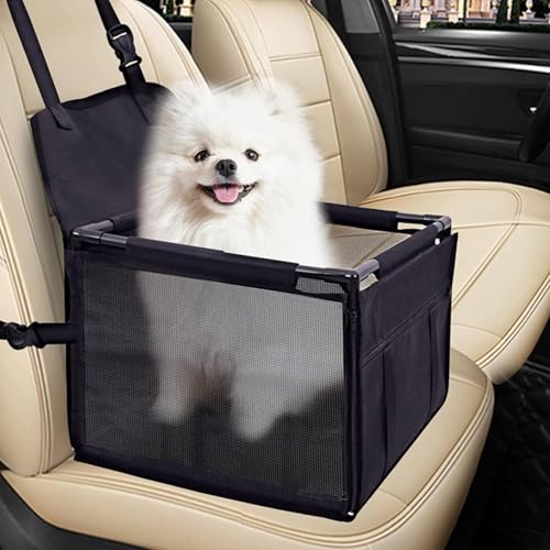 Hunde-Autositz, Haustier-Autositz für große, mittelgroße oder 2 kleine Hunde, Hundeerhöhungssitz mit 2 Hunde-Sicherheitsgurten, Abnehmbarer, waschbarer Haustier-Autositz,B von CUTEBAOO