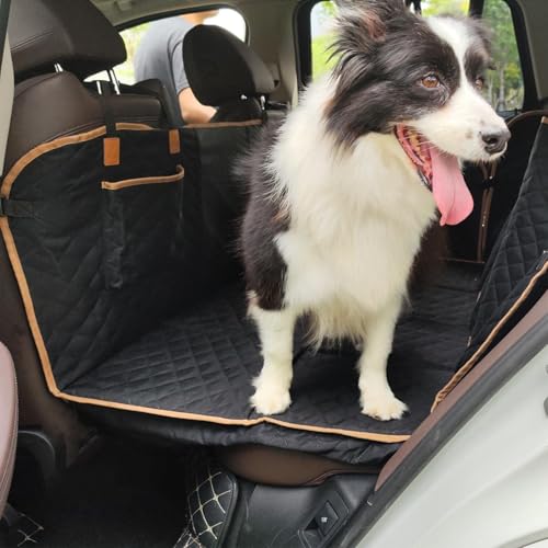 Hunde-Autositz, Haustier-Autositz für große, mittelgroße oder 2 kleine Hunde, Hundeerhöhungssitz mit 2 Hunde-Sicherheitsgurten, Abnehmbarer, waschbarer Haustier-Autositz von CUTEBAOO