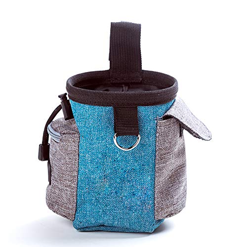 CUTIECLUB Chiatai Dog Treat Bag, Pet Training Pouch mit eingebautem Poop Bag Dispenser Verstellbarer Taillenbund Taillentasche für unterwegs oder im Freien SkyBlue von CUTIECLUB