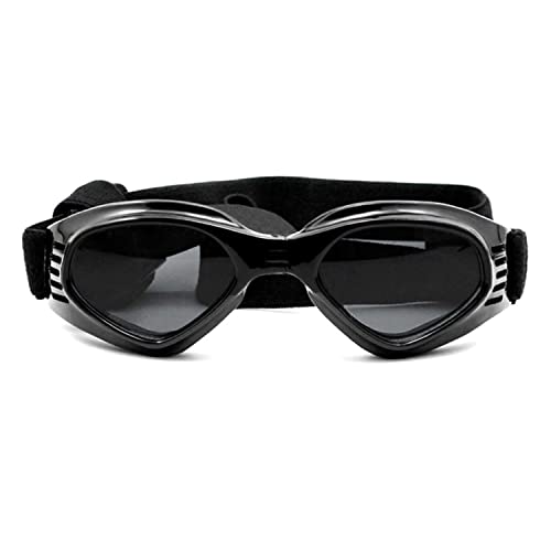 CUTIECLUB Hundebrille Haustier Sonnenbrille Wterfest Anti Schnee UV Schutz Faltbar mit Gummiband für Haustier Hunde Katzen Schwarz von CUTIECLUB