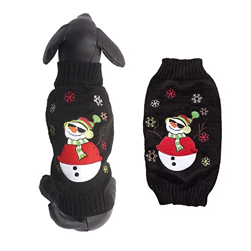 CUTIECLUB Hundepullover für Weihnachten, gestrickte Weihnachts-Rentier-Haustier-Katzenpullover Winterkleidung für kleine bis mittelgroße Hunde Katzen S von CUTIECLUB