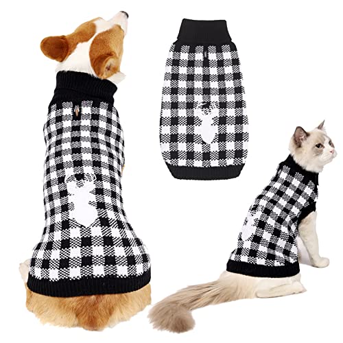 CUTIECLUB Hundepullover für Weihnachten, gestrickte Weihnachts-Rentier-Haustier-Katzenpullover Winterkleidung für kleine bis mittelgroße Hunde Katzen XL von CUTIECLUB