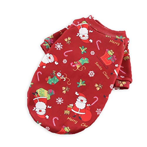 CUTIECLUB Hundepullover mit Weihnachtsmann-Motiv, Rot, Größe 3XL von CUTIECLUB