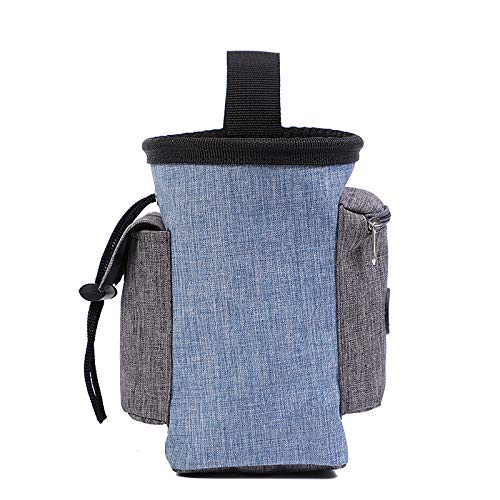 Chiatai Hund Trainingstasche, Reise Outdoor Dog Treat Pouch Taillentasche mit eingebautem Poop Bag Dispenser, trägt leicht Pet Toys Kibble Blue von CUTIECLUB