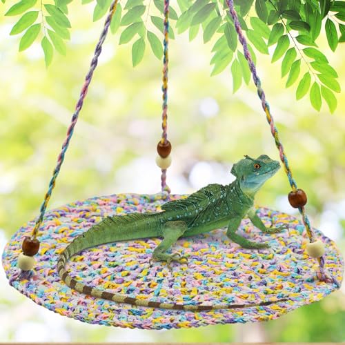 CUXFLS Reptilien-Hängematte, Schaukel, Sommerbett für kleine Haustiere, geeignet für Geckos, Eidechsen, Chamäleons, Eichhörnchen, eine Vielzahl von Farben (PG) von CUXFLS