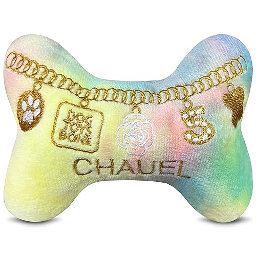 Quietschendes Hundespielzeug aus Plüsch, imitiert das Muster der Knochen, geeignet für kleine, mittelgroße und große Hunde, Stofftiere, Geburtstagsgeschenke für Welpen, eine Vielzahl von Farben und von CUXFLS