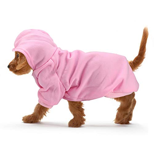 CUYT Hund Hoodie, Haustier Hund Katze Hoodies Welpen Winter(Pink, S) von CUYT