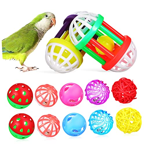 CVUTOVO 12 Stück Vogelspielzeug Bälle für Papageien Wellensittiche Nymphensittiche Bunte Kauspielzeuge Beiß und Spielaktivitäten Geeignet für Kleine Vögel und Nagetiere CVUTOVO 12 Stück Vogelspielzeug Bälle für Papageien Wellensittiche Nymphensittiche Bunte Kauspielzeuge Beiß und Spielaktivitäten Geeignet für Kleine Vögel und Nagetiere von CVUTOVO