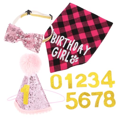 CVUTOVO 1satz Katzengeburtstag Katzenbandana Geburtstagsmütze Fliege Und Dekoratives Zubehör Für Feierlichkeiten Geburtstagsnummer CVUTOVO 1satz Katzengeburtstag Katzenbandana Geburtstagsmütze Fliege Und Dekoratives Zubehör Für Feierlichkeiten Geburtstagsnummer von CVUTOVO