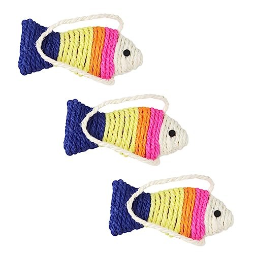 CVUTOVO 3Stücke Teiliges Katzen Kratzspielzeug Fischform aus Sisal Kratzmatte für Kätzchen zur Möbelrettung und Verhaltensänderung Farben Zufällig CVUTOVO 3Stücke Teiliges Katzen Kratzspielzeug Fischform aus Sisal Kratzmatte für Kätzchen zur Möbelrettung und Verhaltensänderung Farben Zufällig von CVUTOVO