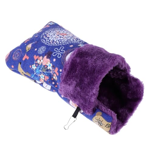 CVUTOVO Hamster Schlafsack Warmes Plüschbett für Kleine Haustiere Hängematte für Winter für Hamster Zuckerglider Frettchen und Meerschweinchen Blau mit Hirschdesign CVUTOVO Hamster Schlafsack Warmes Plüschbett für Kleine Haustiere Hängematte für Winter für Hamster Zuckerglider Frettchen und Meerschweinchen Blau mit Hirschdesign von CVUTOVO