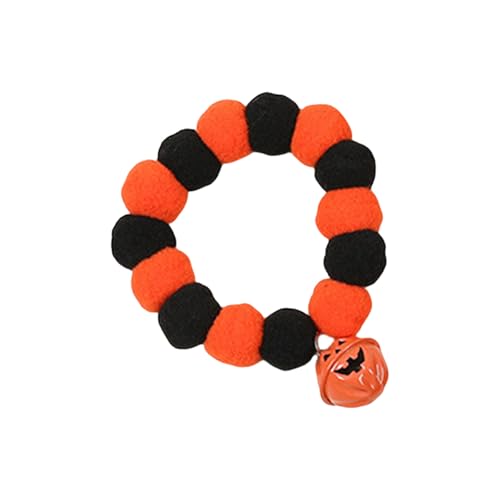 CVZQTE Halsband Hundehalsband Pompons Halsband Halskette Halloween Haustier Halsschmuck Versorgung Pompons Halskette Partyzubehör von CVZQTE