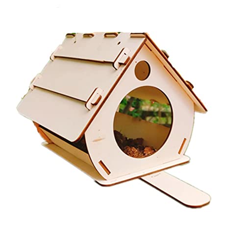 CVZQTE Vogelhaus aus Holz zum Aufhängen im Freien, 32,6 x 20,9 x 17,9 cm, für Garten, Vogel-Nistkasten, einfach zu montieren, Vogelhaus von CVZQTE