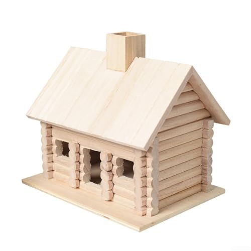 Vogelhaus aus Holz, Garten, Vogelhaus, Nistkasten aus Holz, zum Aufhängen, wetterbeständig, für kleine Vögel, Dekor von CWOQOCW