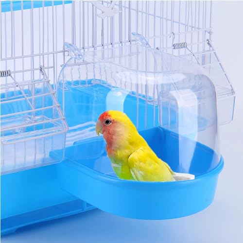 CXAFQ Papageien-Badebox für Vogelkäfig, Vogel Badewanne,hängende Badewanne Vogelkäfigzubehör mit Haken, Zubehör, Badewanne, Badewanne für Haustiere, Bräute, Kanarienvögel, Wellensittiche, Papageien von CXAFQ