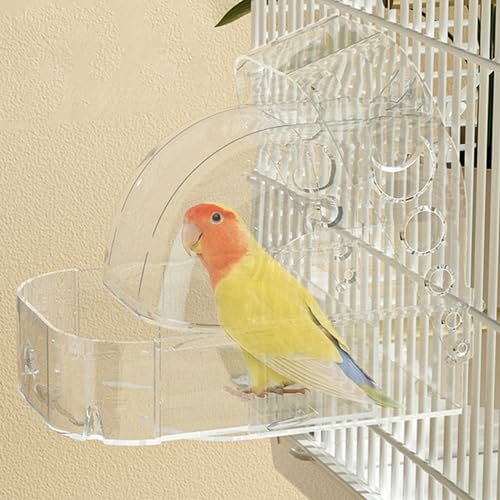 CXAFQ Papageien-Badebox für Vogelkäfig, Vogel Badewanne,hängende Badewanne Vogelkäfigzubehör mit Haken, Zubehör, Badewanne, Badewanne für Haustiere, Bräute, Kanarienvögel von CXAFQ