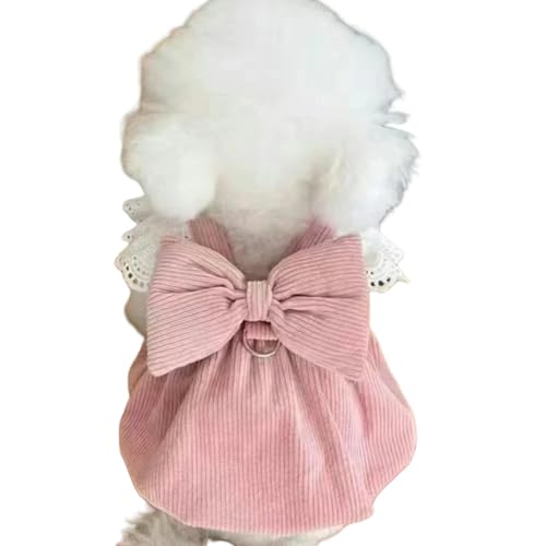 CXHJCQ Hundepullover Kleine Hund Winter Kleidung Prinzessin Kleid Haustier Bowknot Rock Herbst Winter Süßer Pullover Katze Warm Warm Warm Warm Warm Warm Warm Warm Warm-rosa-XL von CXHJCQ