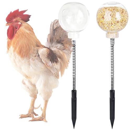 CYG&CL 2 Pack Chicken Peck Spielzeug, Küken Slow Feeder Ball, Huhn Anreicherung Spielzeug, Langeweile Spielzeug für Ihre Herde, Hühnerstall Spielzeug für Hühner Vögel von CYG&CL