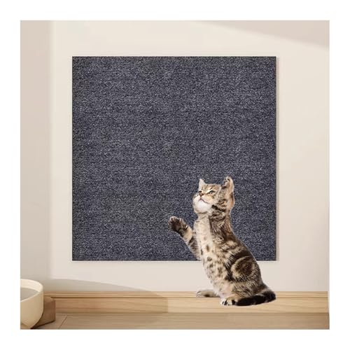 CYHTYM Kratzmatte Katze Selbstklebend DIY Selbstklebende Kratzmatte für Katzen, 6 Stück, Ersatzmatte für Kratzbaumregale, Couch-Möbelschutz(Dark Grey,30x30cm/11.8x11.8) von CYHTYM