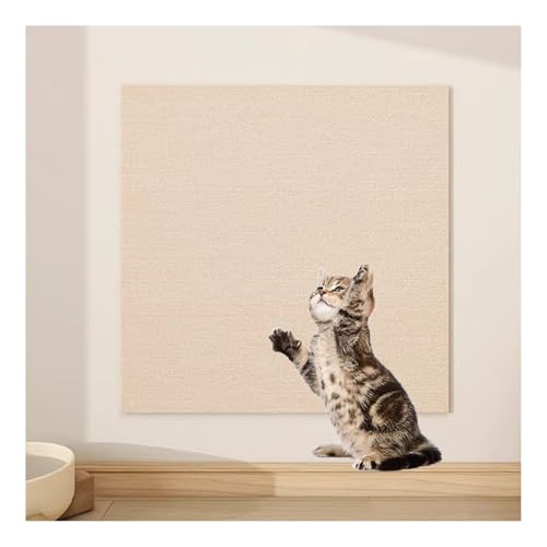 CYHTYM Kratzmatte Katze Selbstklebend DIY Selbstklebende Kratzmatte für Katzen, 6 Stück, Ersatzmatte für Kratzbaumregale, Couch-Möbelschutz(Oat Colored,30x30cm/11.8x11.8) von CYHTYM