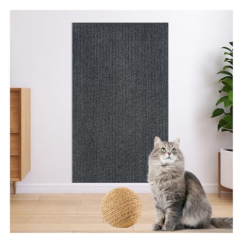 CYHTYM Kratzmatte Katze Selbstklebend Zuschneidbares, selbstklebendes Katzenkratzpad, DIY-Kletterkratzer, 23,6 x 39,3 Zoll, Katzenkratz-Couchschutz,(Dark Grey,30x100cm/11.8x39.3) von CYHTYM