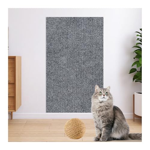 CYHTYM Kratzmatte Katze Selbstklebend Zuschneidbares, selbstklebendes Katzenkratzpad, DIY-Kletterkratzer, 23,6 x 39,3 Zoll, Katzenkratz-Couchschutz,(Light Gray,30x100cm/11.8x39.3) von CYHTYM