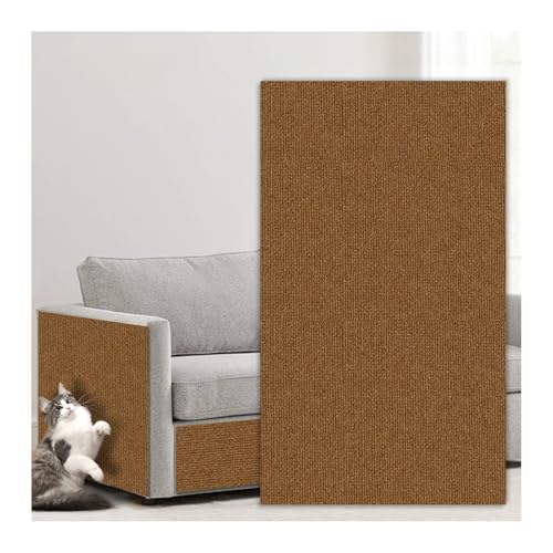 Kratzmatte Katze Selbstklebend Katzenkratz-Kletterteppichmatte, Selbstklebende Teppichmatte, Ersatz für Kratzbaumregale, Pfosten, Couch, Wandmöbel, Stufen(Brown,40x100cm/15.7x39.3) von CYHTYM