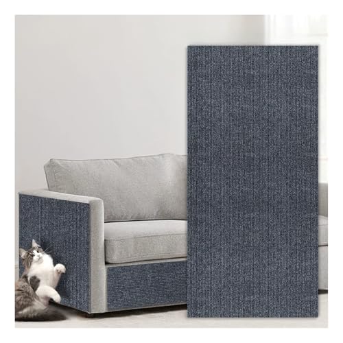 Kratzmatte Katze Selbstklebend Katzenkratz-Kletterteppichmatte, Selbstklebende Teppichmatte, Ersatz für Kratzbaumregale, Pfosten, Couch, Wandmöbel, Stufen(Dark Gray,60x100cm/23.6x39.3) von CYHTYM