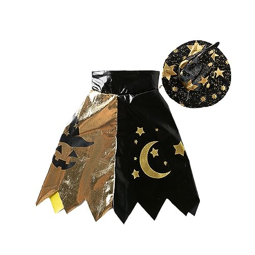 CYILPR Halloween-Kostüm, Anzug für Hunde, Party, Zauberer, Hut, Hundeumhang, Verkleidung, Festival, Kostüm, Foto-Outfit für Haustiere von CYILPR