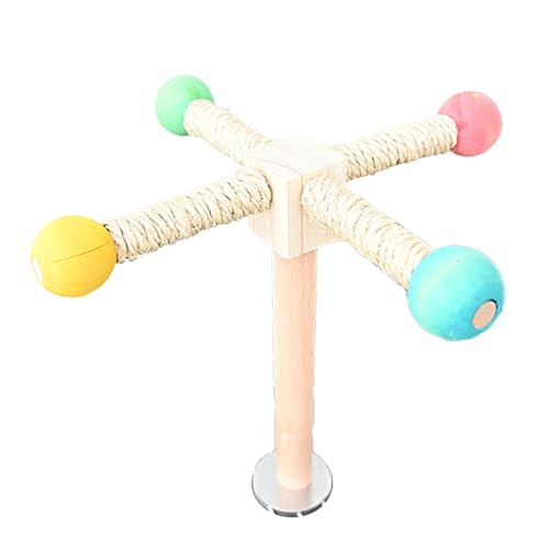 CYILPR Käfigspielzeug für Vögel, Sitzstange, Windmühle, Kratzer, Sitzstange, Backenzähne Kauspielzeug für Papageien, Sittiche, Spielzeug, Vogel von CYILPR