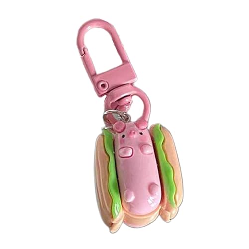 CYILPR Schlüsselanhänger, modischer Schwein-Schlüsselanhänger, niedlicher Taschenschlüsselanhänger, niedliches Schwein, Rucksack-Anhänger, für Tierliebhaber, 6, One Size von CYILPR