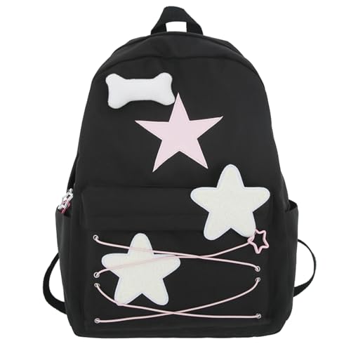 CYILPR Stilvoller Schulranzen Nylon Laptop Rucksack Für Teenager Großer Tagesrucksack Für Studenten Lässige Büchertasche Reiserucksack von CYILPR