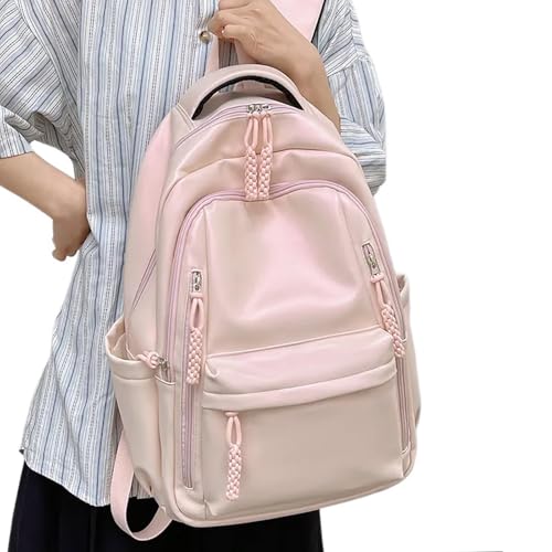 CYILPR Trendiger Unisex Rucksack Aus Weichem PU Leder Für Den Täglichen Gebrauch Großer Stauraum College Büchertasche Praktischer Laptop Reise Tagesrucksack von CYILPR