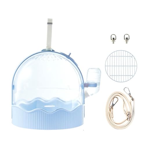 CYILPR Vogelbett, kleiner Haustierkäfig, tragbarer Papageienkäfig, Outdoor, Reisen, Vogelkäfig mit 60 ml Wasserflasche und Stationsrahmen von CYILPR