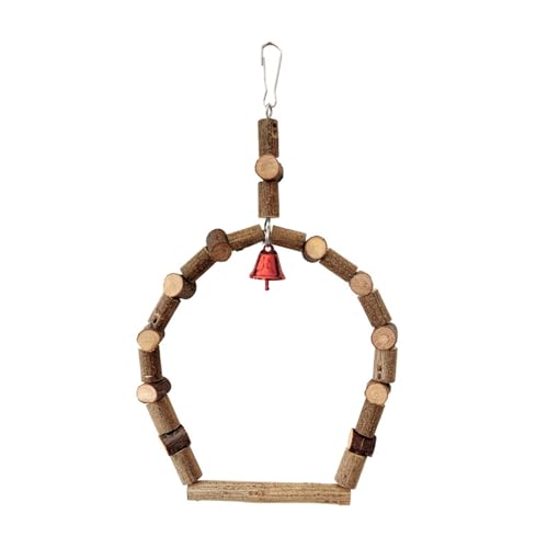 CYILPR Vogelschaukeln, Vogelkäfige, Holzperlen, Schaukelspielzeug, Schleifen, Kauspielzeug für kleine, mittelgroße Vögel, Vogelkäfige, hängende Sitzstangen, Geschenk für Vögel von CYILPR